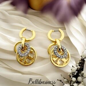 Tory Burch Miller Interlocking earrings in gold